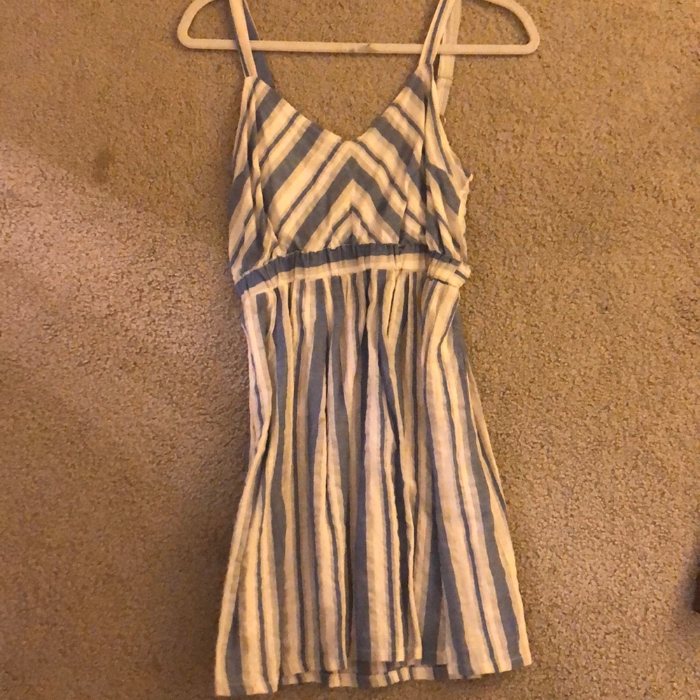Blue and white stripe light sundress